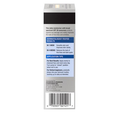 Neutrogena Rapid Wrinkle Repair Retinol Hyaluronic Acid SPF 30 1 fl oz - Imperfect Box