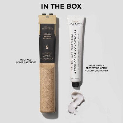 L'Oreal Paris Colorsonic Permanent Hair Color Cartridge  Medium Brown Ash 5A - Imperfect Box
