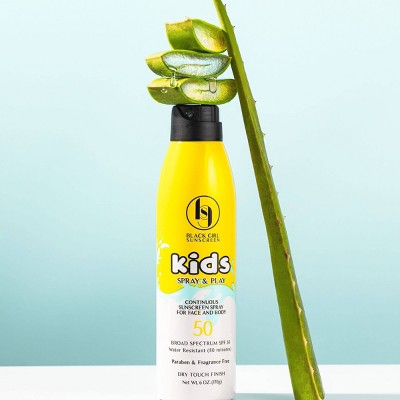Black Girl Sunscreen Kids Spray & Play SPF 50 6oz - Imperfect Container