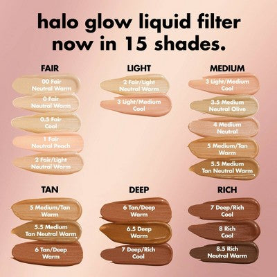 e.l.f. Halo Glow Liquid Filter Highlighter 1 Fair 1.06 fl oz - New