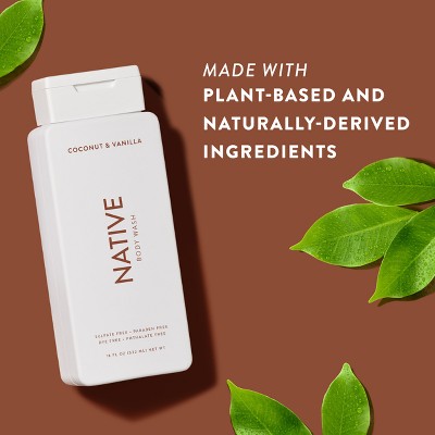 Native Sulfate Free Body Wash Coconut & Vanilla 18 fl oz - Imperfect Container