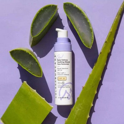 Solara Suncare Go! Daily Defense Soothing Mineral Face Sunscreen SPF 30 1.7 fl oz - Imperfect Box
