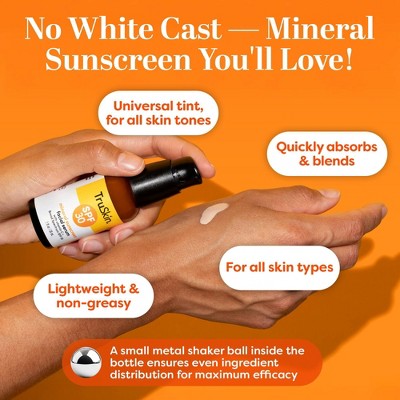 TruSkin Mineral Sunscreen Facial Serum with Vitamin C SPF 30 1 fl oz - New