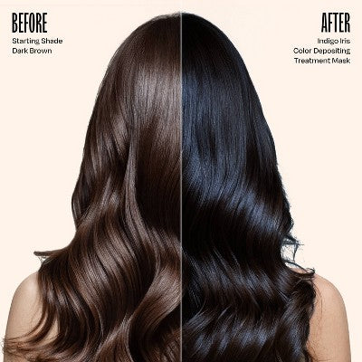 Overtone Indigo Iris Hair Mask Semi-Permanent Hair Dye & Color Conditioner Blue for Brown & Blonde Hair - New