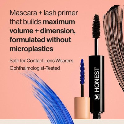 Honest Beauty Extreme Volume Mascara + Bold Lash Primer Black 0.27 fl oz - Imperfect Box
