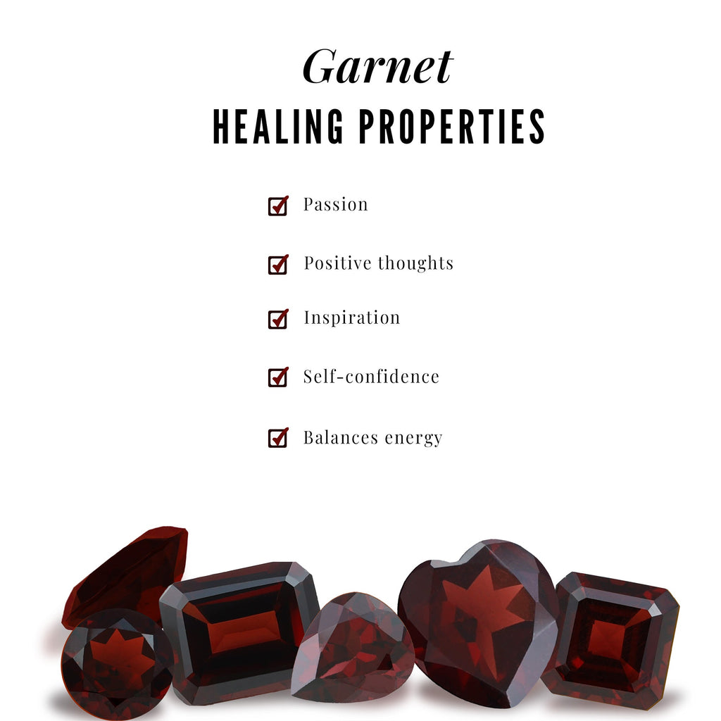 Art Deco Emerald Cut Garnet Eternity Band Ring with Moissanite