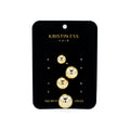 Kristin Ess The Metallic Pony Baubles Hair Elastics 2 pack Gold - New
