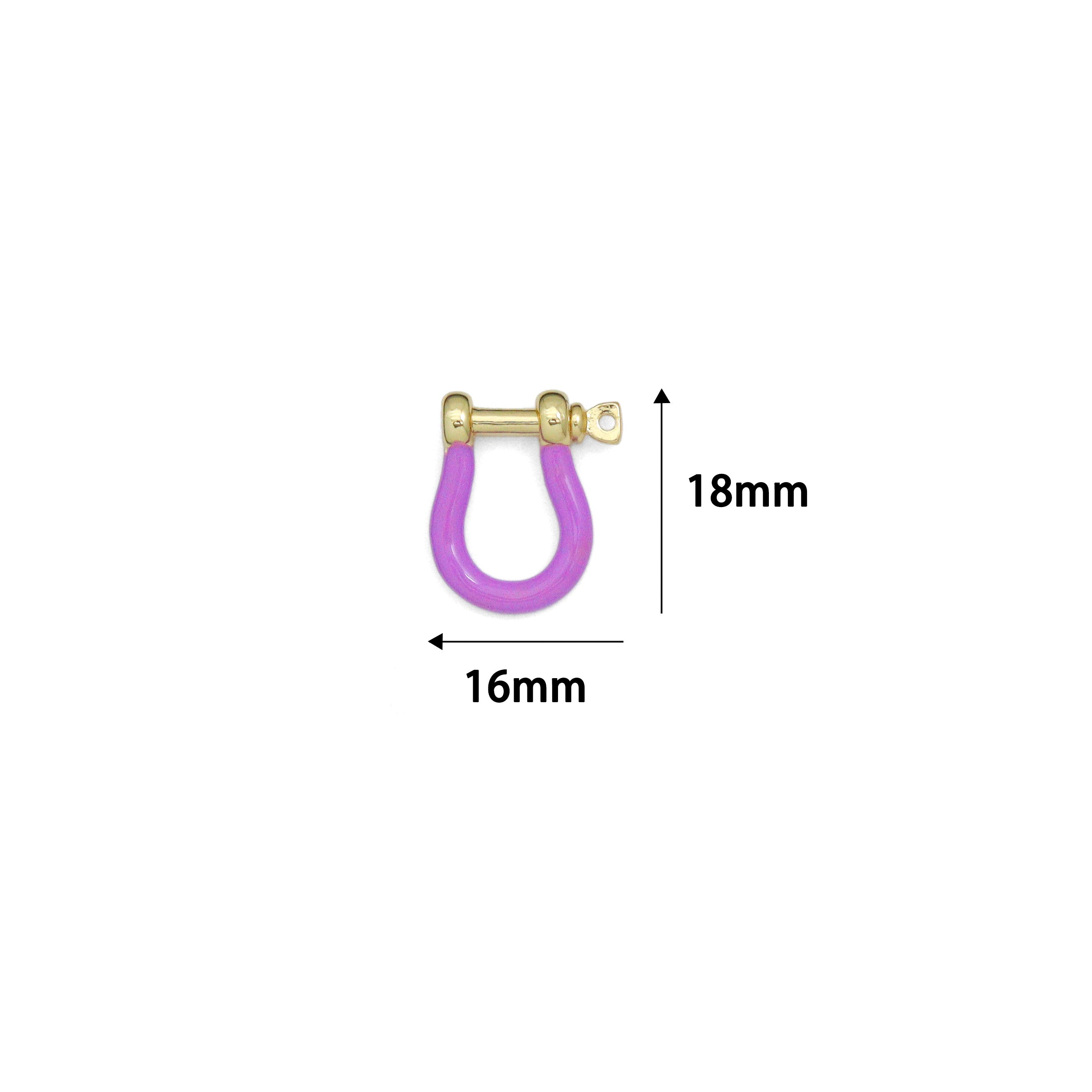 New Colorful Enamel Buckle clasp, Enamel U shape Clasp, White/Pink/Turquoise/Yellow/Lime Clasp Lock, Screw Clasp, 17x18mm,sku#K166