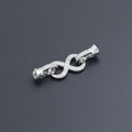 Silver Clear CZ Infinity clasp, Sku#LX877