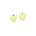 Clear CZ Round Heart Pendant charm, Sku#LX898