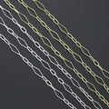 Wholesale Gold Silver Mixed Shape Stainless Chain By Yard, sku#LX907