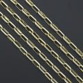Wholesale chunky rectangle link gold chain by Yard, sku#LX916