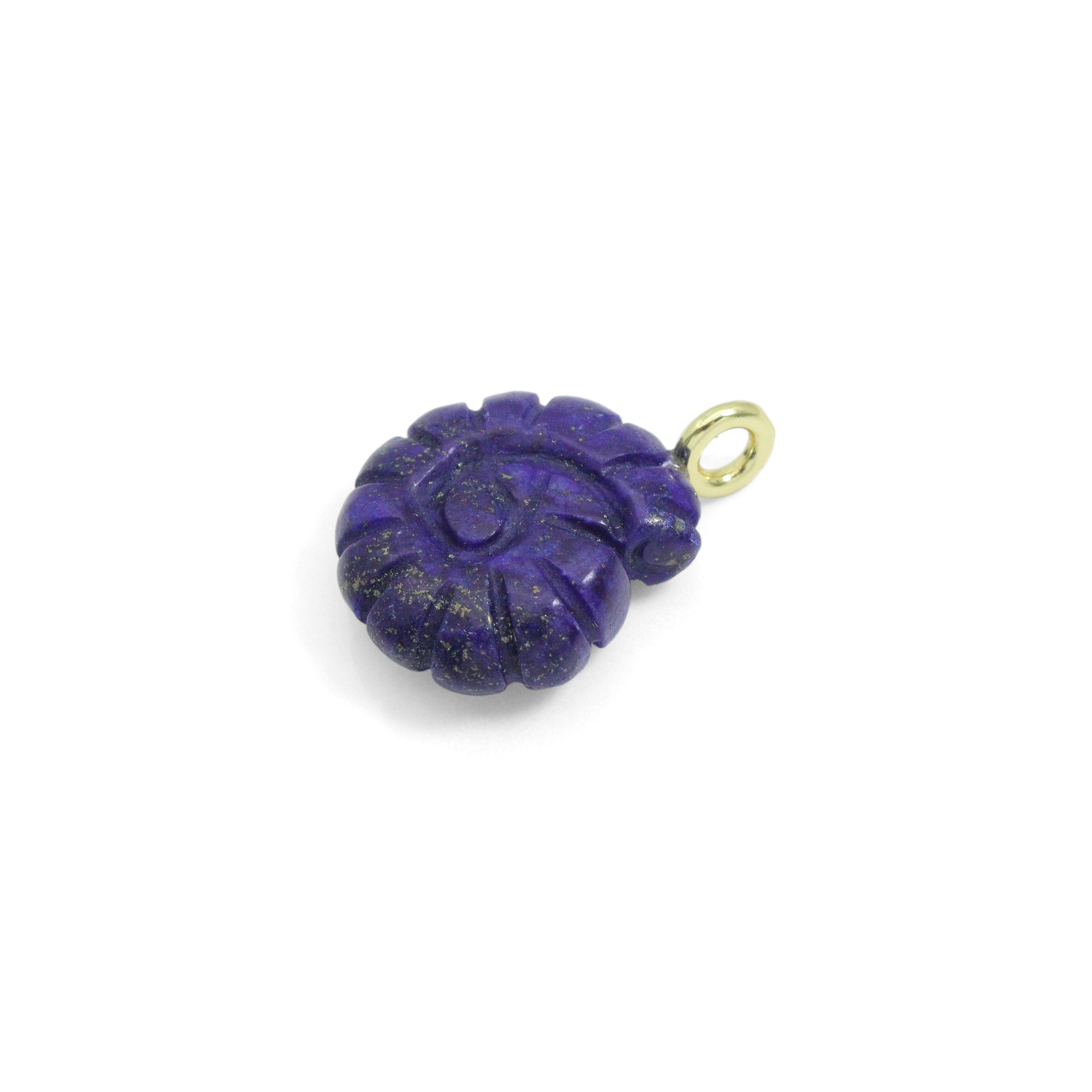 Natural Gemstone Snail Shape Pendant charm, Stone charm, Sku#LY34