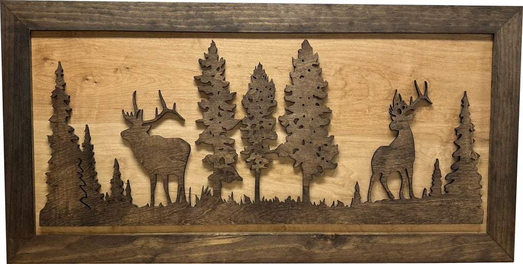 Elk Hunting Gun Concealment Furniture - Handcrafted Wooden Gun Cabinets - Gun Shelf Hidden Storage for Rifles, Shotguns, & Handguns - Quick Access Hidden Wall Safe (Extra Large)