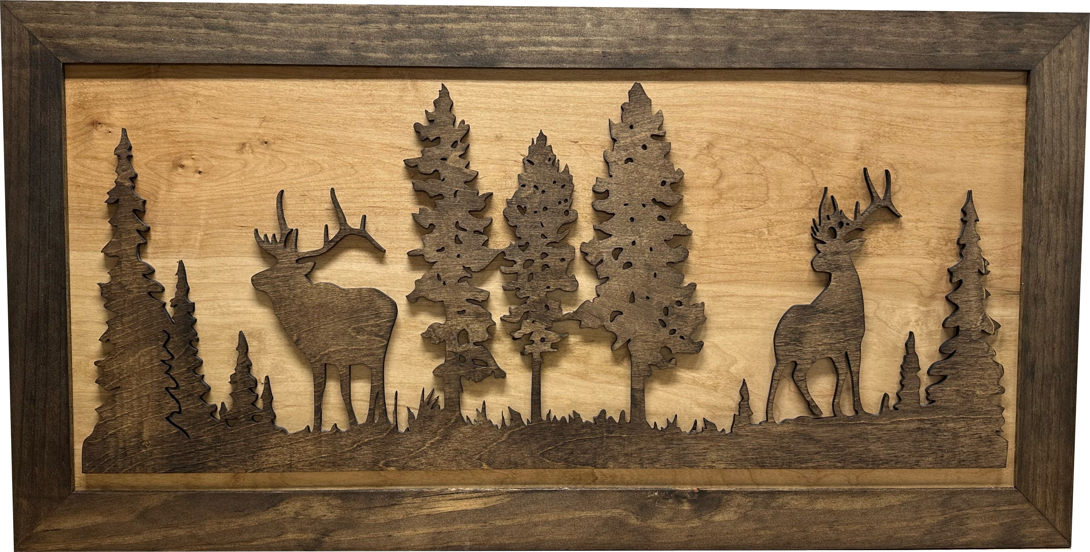 Elk Hunting Gun Concealment Furniture - Handcrafted Wooden Gun Cabinets - Gun Shelf Hidden Storage for Rifles, Shotguns, & Handguns - Quick Access Hidden Wall Safe (Extra Large)