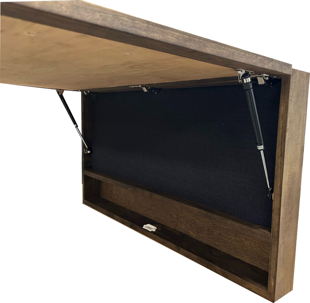Elk Hunting Gun Concealment Furniture - Handcrafted Wooden Gun Cabinets - Gun Shelf Hidden Storage for Rifles, Shotguns, & Handguns - Quick Access Hidden Wall Safe (Extra Large)