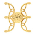 Cymbal™ Volakas III 8/0  24K Gold Plated Magnetic Clasp, 24.3 x 27.6 mm - 1 Clasp