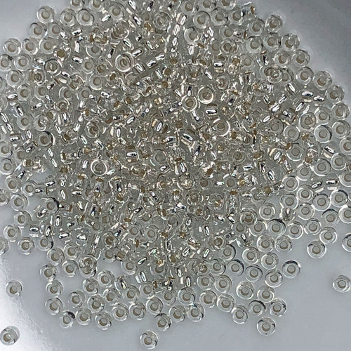 Miyuki 11-1    11/0 Silver Lined Transparent Crystal Seed Beads - 5 or 10 gm