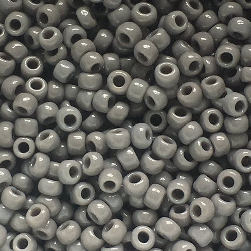 TOHO TR-08-53D  8/0 Opaque Gray Seed Beads, 5 or 10 gm