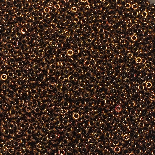 TOHO TD-11-501  11/0 Higher Metallic Cinnamon Bronze Demi Beads, 5 or 10 gm