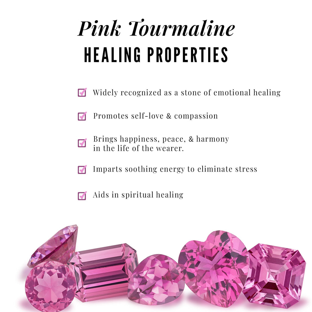 0.4 Carat Pink Tourmaline and Diamond Antique Engageement Ring