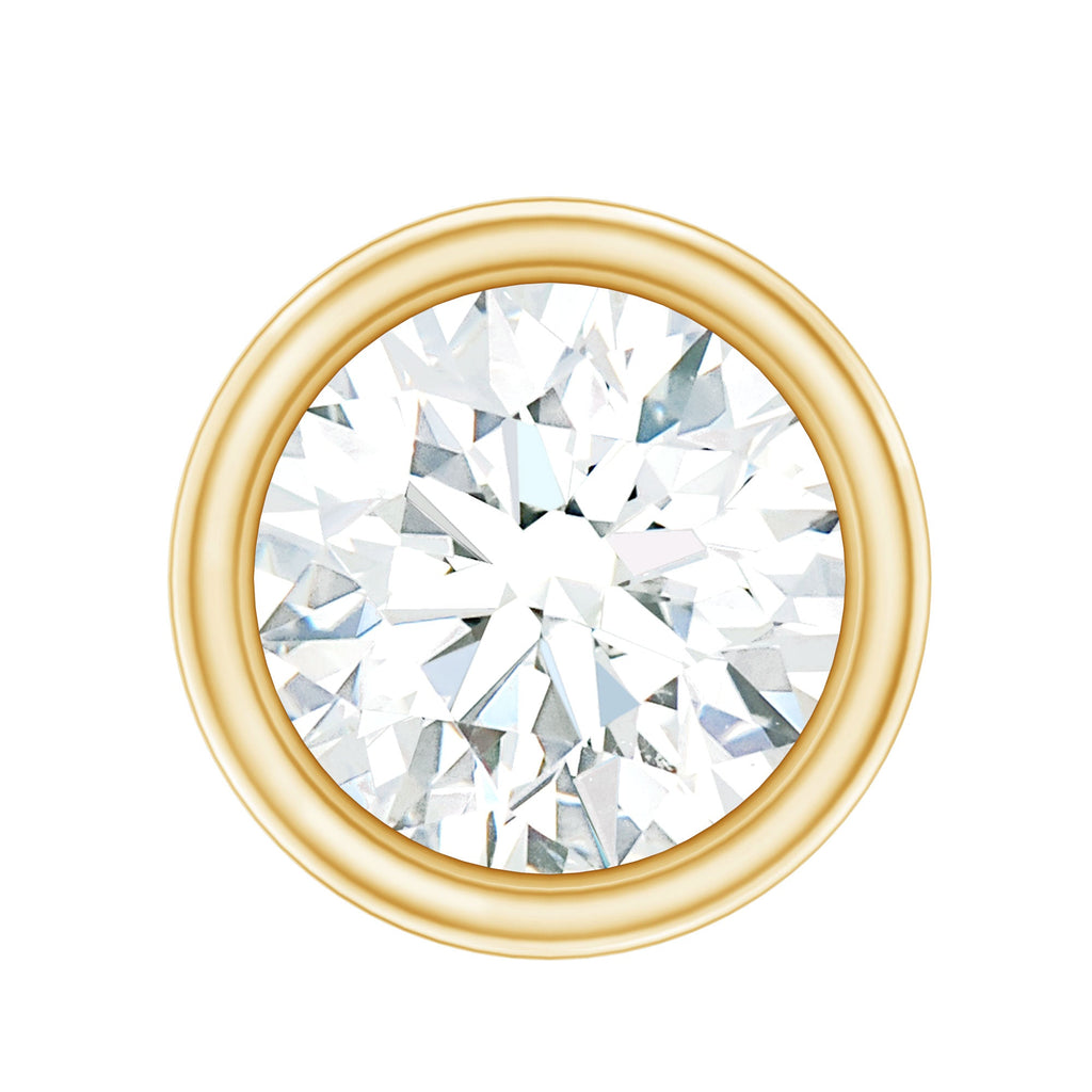 Bezel Set Diamond Cartilage Earring with Flat Back