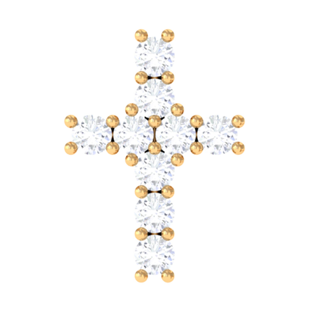 Minimalist Moissanite Cross Cartilage Earring