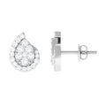 Real Diamond Designer Teardrop Stud Earrings
