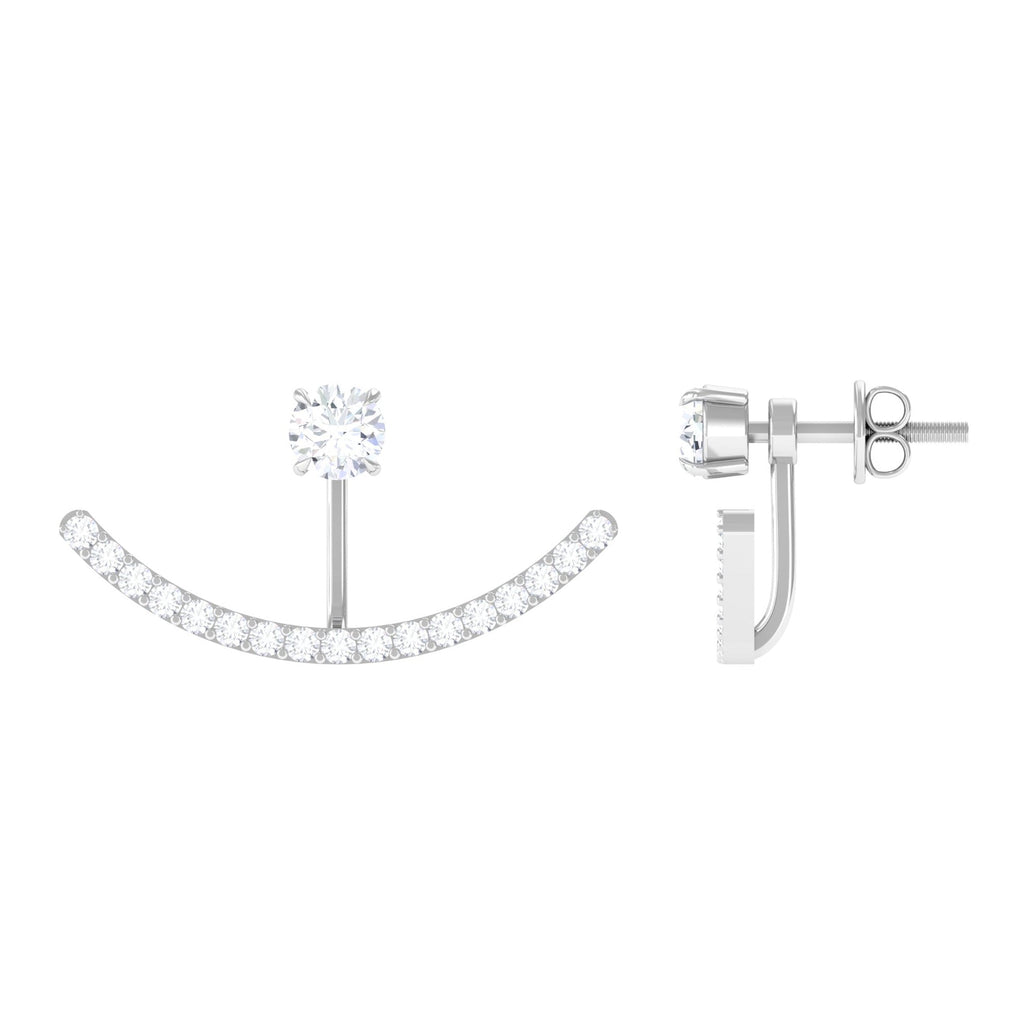 0.5 Carat Natural Diamond Classic Jacket Earrings in Prong Setting
