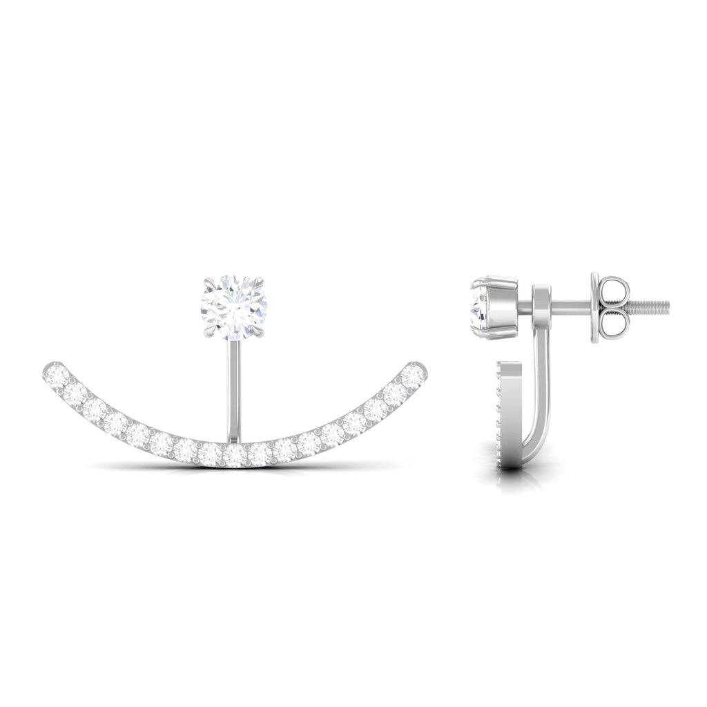 0.5 Carat Natural Diamond Classic Jacket Earrings in Prong Setting