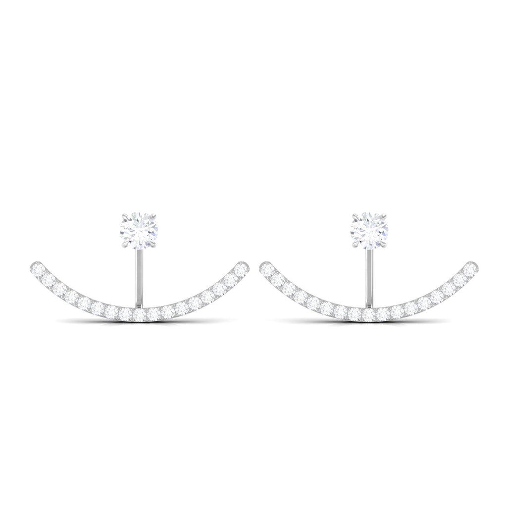 0.5 Carat Natural Diamond Classic Jacket Earrings in Prong Setting