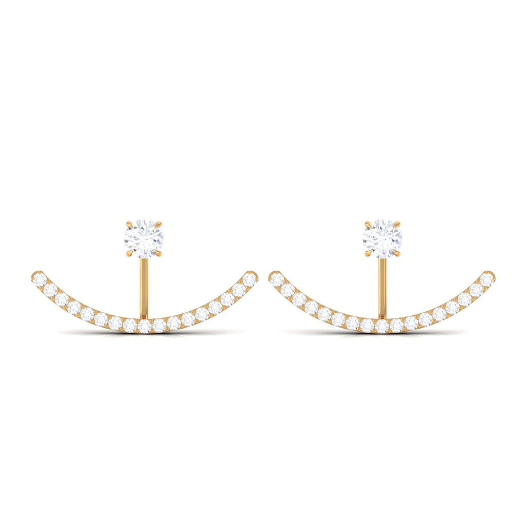 0.5 Carat Natural Diamond Classic Jacket Earrings in Prong Setting