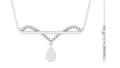 Designer Moissanite Bar Drop Necklace in Pave Setting