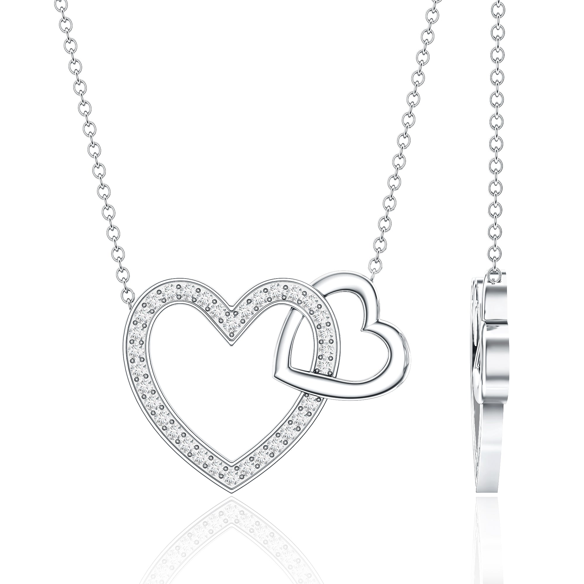 Diamond 2 Heart Promise Necklace