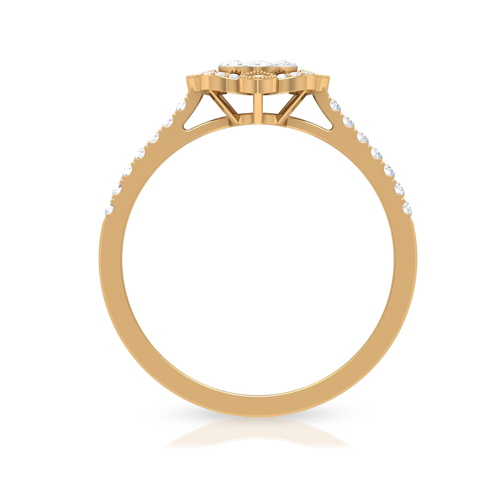 Illusion Set Diamond Vintage Looking Engagement Ring