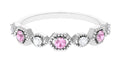 Pink Tourmaline and Diamond Eternity Wedding Band