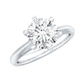 Brilliant Cut Solitaire Moissanite 2 CT Engagement Ring with Certificate