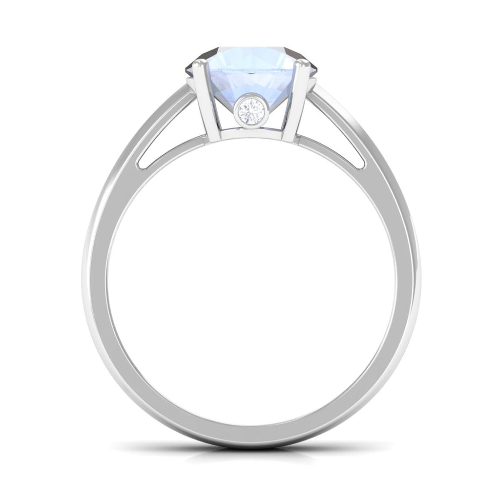 1 Ctw Round Moonstone Solitaire Engagement Ring