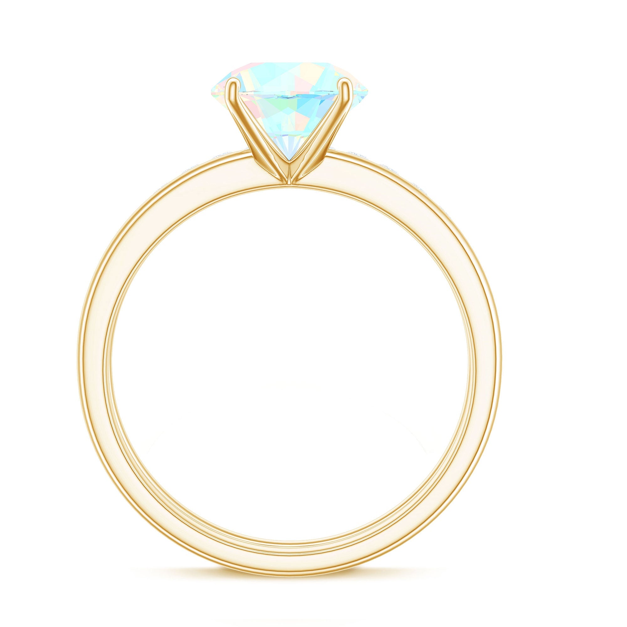 Natural 2 Carat Ethiopian Opal Diamond Solitaire Engagement Wedding Ring Set