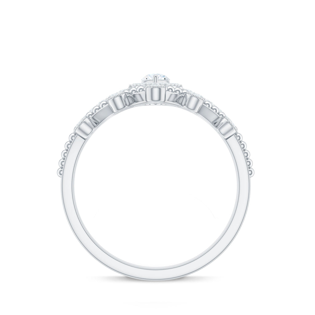 Marquise Cut Moissanite Vintage Wedding Ring Set