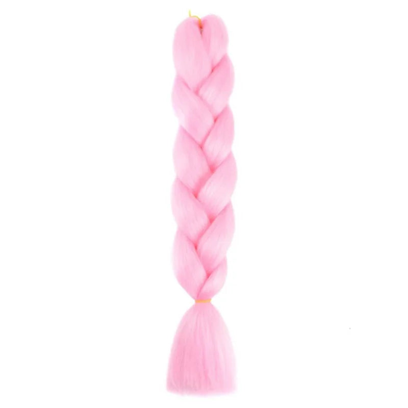 Synthetic 24Inch Jumbo Braids Extensions | Long Yaki Straight Braiding Hair Afro Ombre Color Hair for Women