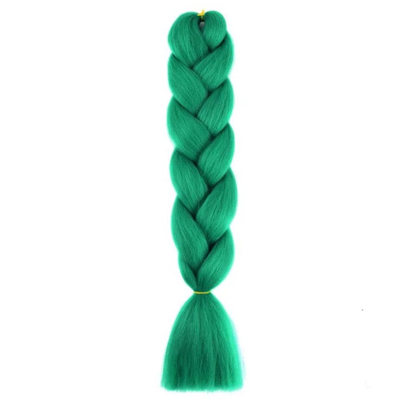 Synthetic 24Inch Jumbo Braids Extensions | Long Yaki Straight Braiding Hair Afro Ombre Color Hair for Women