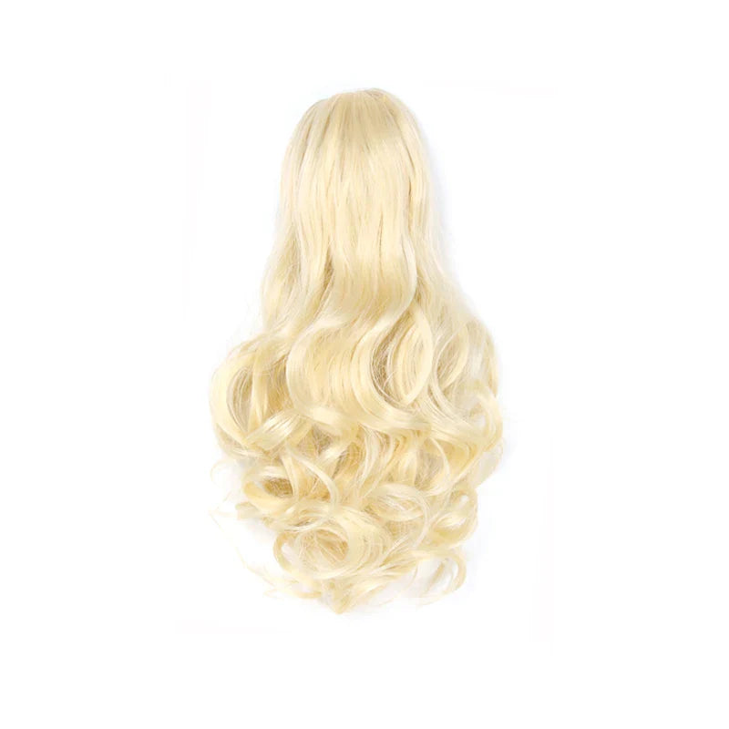 10Inch Short Wavy Curly Ponytail Hair Extension | Clip-in Claw Clip Hairpiece for Women