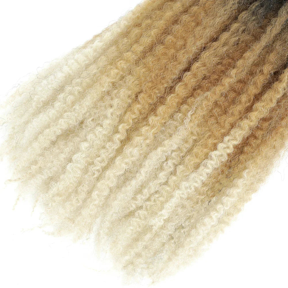18" Marley Twist Braiding Hair | Crochet Braids | Afro Twist Kinky Hair Extensions | Ombre Colors | 30 Strands/Pack