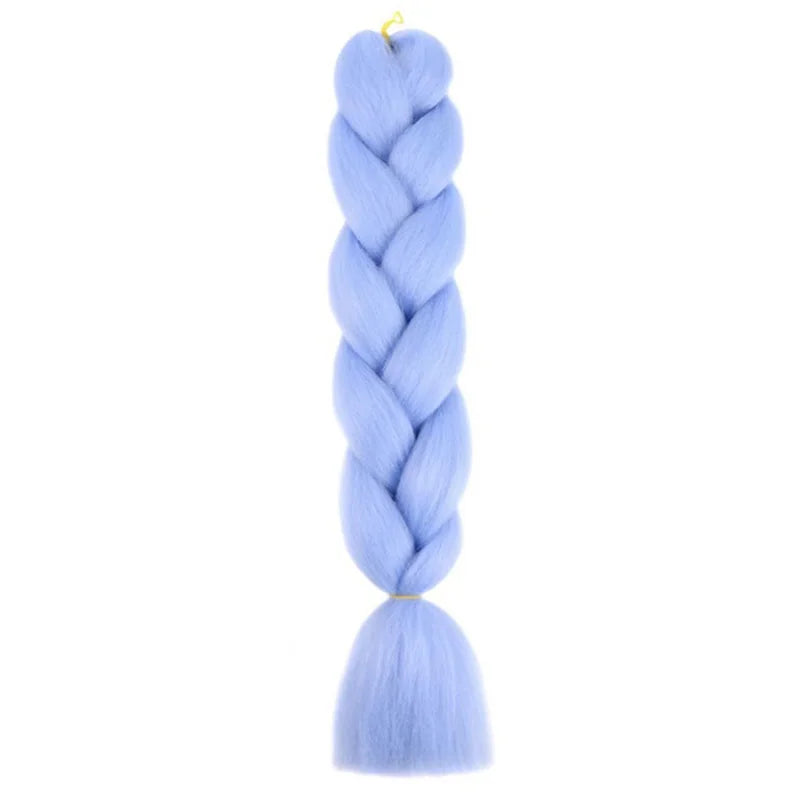 Synthetic 24Inch Jumbo Braids Extensions | Long Yaki Straight Braiding Hair Afro Ombre Color Hair for Women