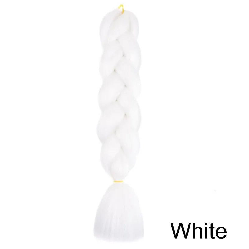 Synthetic 24Inch Jumbo Braids Extensions | Long Yaki Straight Braiding Hair Afro Ombre Color Hair for Women