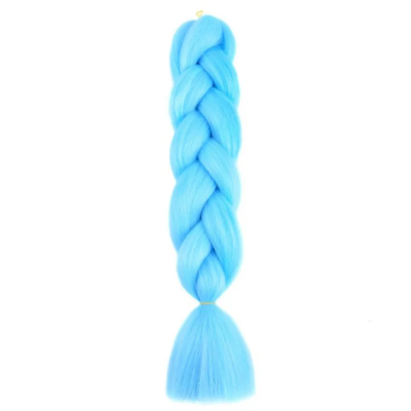 Synthetic 24Inch Jumbo Braids Extensions | Long Yaki Straight Braiding Hair Afro Ombre Color Hair for Women