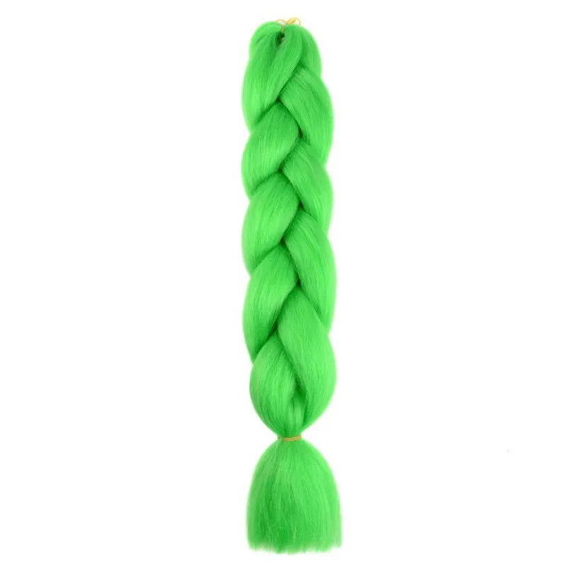 Synthetic 24Inch Jumbo Braids Extensions | Long Yaki Straight Braiding Hair Afro Ombre Color Hair for Women