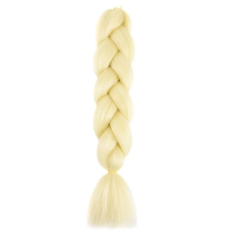 Synthetic 24Inch Jumbo Braids Extensions | Long Yaki Straight Braiding Hair Afro Ombre Color Hair for Women