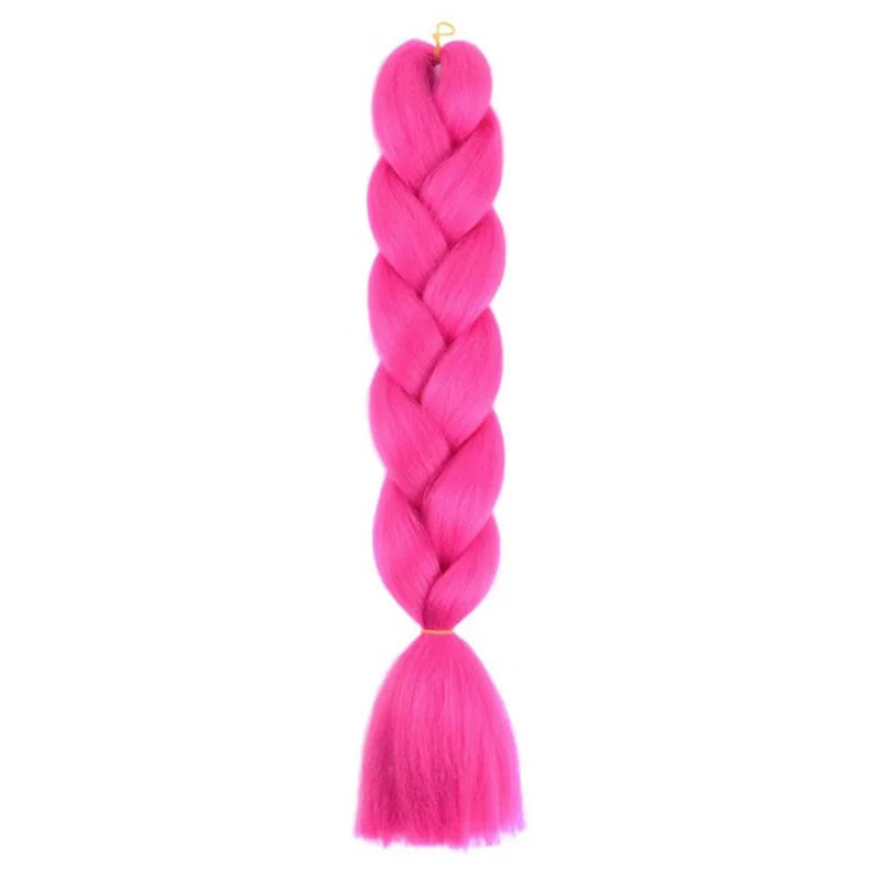 Synthetic 24Inch Jumbo Braids Extensions | Long Yaki Straight Braiding Hair Afro Ombre Color Hair for Women